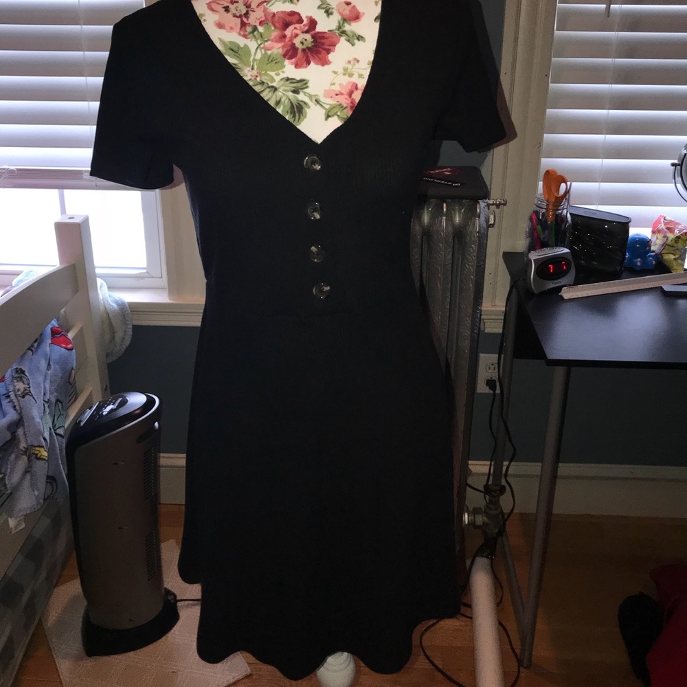 Forever 21 dress. Black with buttons along front